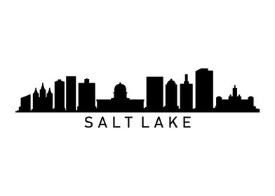 Salt lake skyline