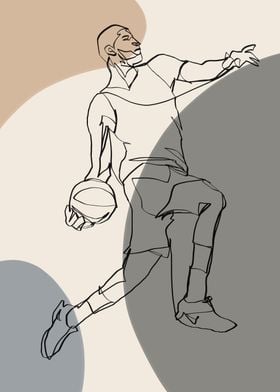 Basketball line art