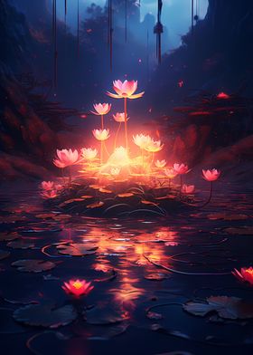 Cosmic Black Lotus Bloom