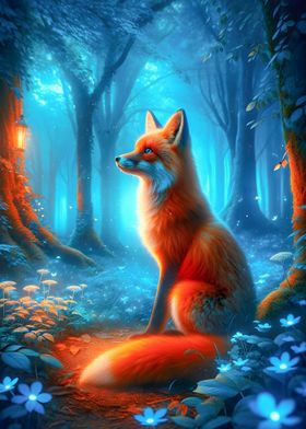 Fox In Forest