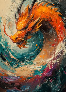 Dragon painting abstract