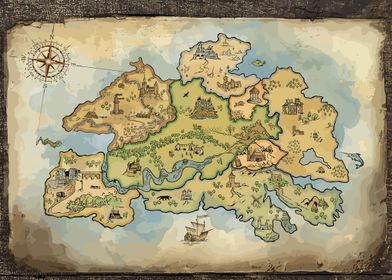 Island Fantasy Map