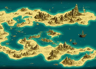 Island Fantasy Map