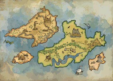 Island Fantasy Map