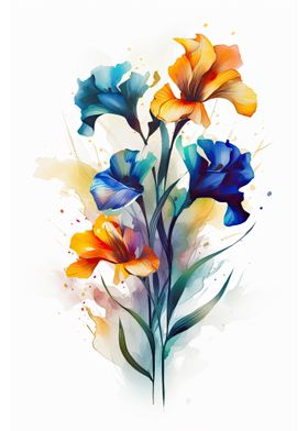 watercolor flowers