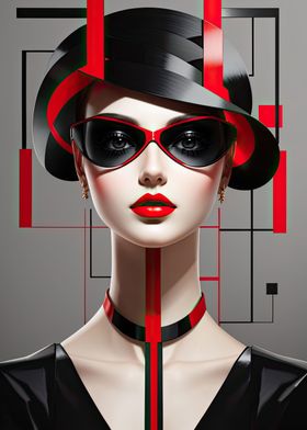 Beautiful artdeco portrait