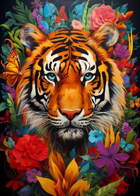 Colorful Wildlife Tiger