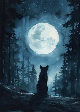 Fox and Moon