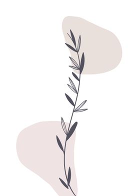 Minimalist leaf branch 