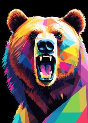 Kodiak Bear Pop Art