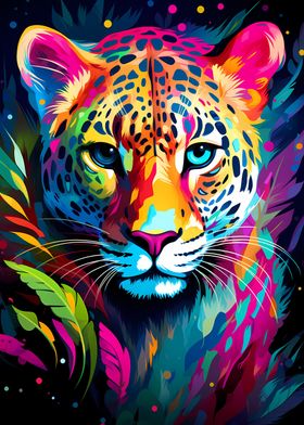 Colorful Wildlife Leopard