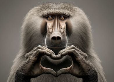 Baboon Heart Embrace