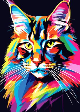 Maine Coon Pop Art