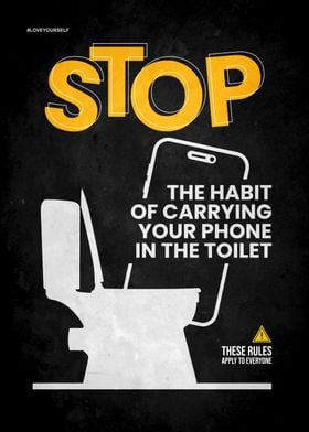 STOP CARRYING HP IN TOILET