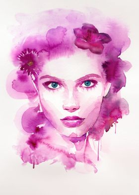 flowery beauty portrait