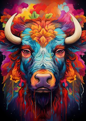 Colorful Wildlife Buffalo