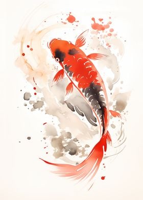 Japanese Crimson Koi 