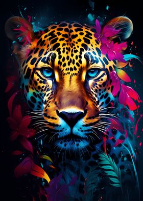 Colorful Wildlife Leopard