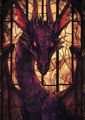 angry dragon poster