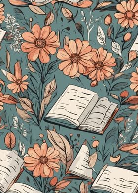 Reading Books Flowers 10