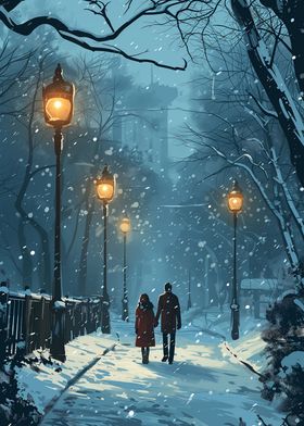 Snowy Love Moment