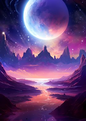 Galaxy Planet Landscape