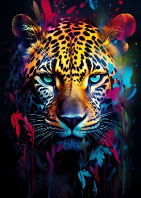 Colorful Wildlife Leopard