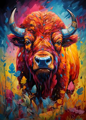 Colorful Wildlife Buffalo