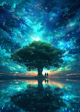 fantasy landscape tree