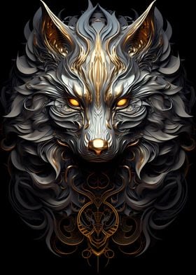 Abstract Wolve Head Wolf