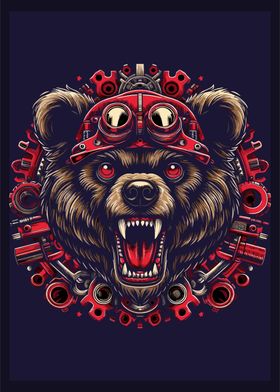 grizzly bear mecha style