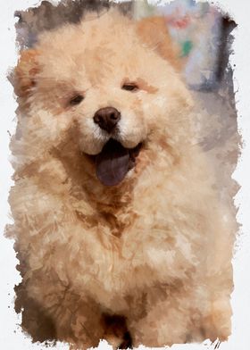 Chow Chow Watercolor
