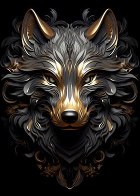 Abstract Wolve Head Wolf