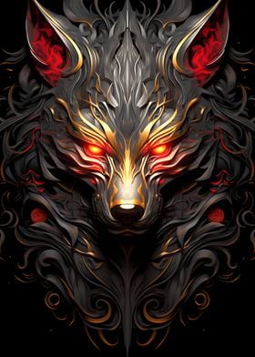 Abstract Wolves Head Wolf