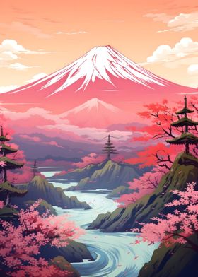 Cherry Blossom Japan Art