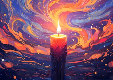 beautiful burning candle