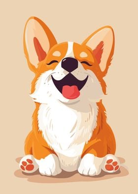 Corgi Dog Illustration