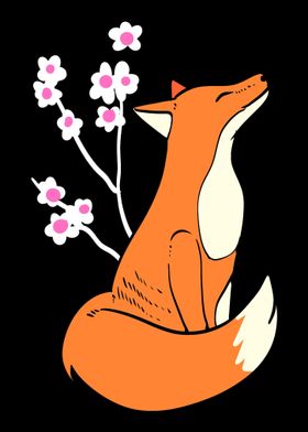 Fox Cherry Blossom Nature 