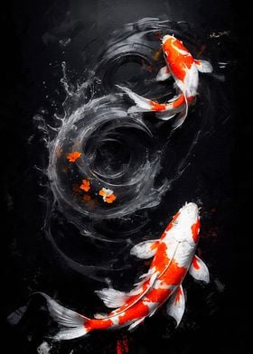 Swirling Koi