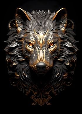 Abstract Wolves Head Wolf