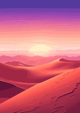 Lofi Sand Dunes Pixel Art