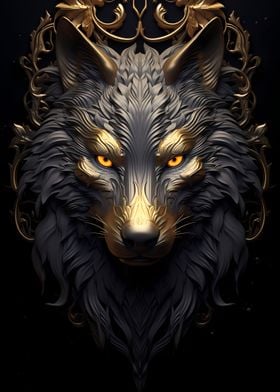 Abstract Wolve Head Wolf