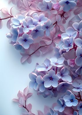 Lilac 3D Vintage Poster