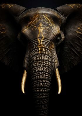 Gold Dark Elephant