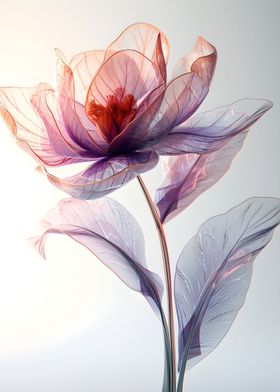 Pink Iris Flowers Poster