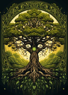 Dark green tree of life
