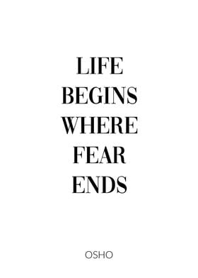 OSHO Life Begins Fear Ends