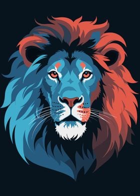 Blue Red Lion