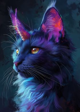 Purple Space Cat