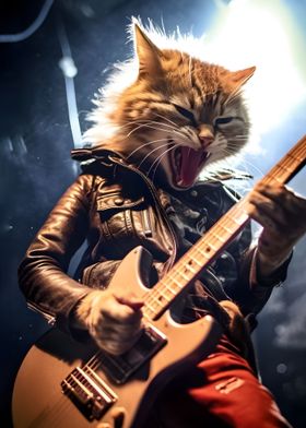 Rock and roll cat